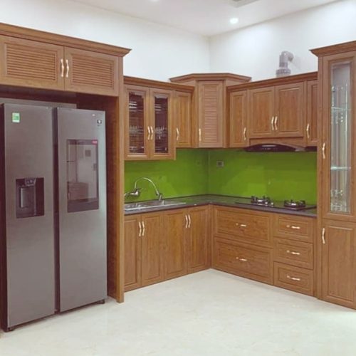 Tủ bếp nhôm kính giá rẻ